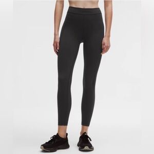 🆕 LULULEMON Wunder Train High-Rise Tight 25" Flocked Black Size 8 NWT